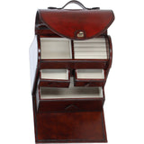 Ashwood Leather's Unique Handcrafted Premium Jewellery Box Chestnut: LF-165