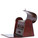 Ashwood Leather's Unique Handcrafted Premium Jewellery Box Chestnut: LF-165
