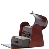 Ashwood Leather's Unique Handcrafted Premium Jewellery Box Chestnut: LF-165