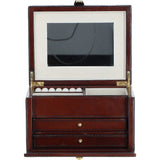 Ashwood Leather's Luxury Jewellery Box Medium Chestnut: LF-166