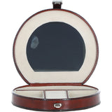 Ashwood Leather's Luxury Jewellery Box small Chestnut: LF-163