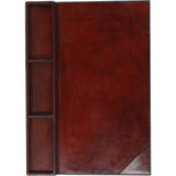 Ashwood Leather Desk Mat with Integrated Paper Holder & Triple Organizational Compartments Chestnut: LF-108