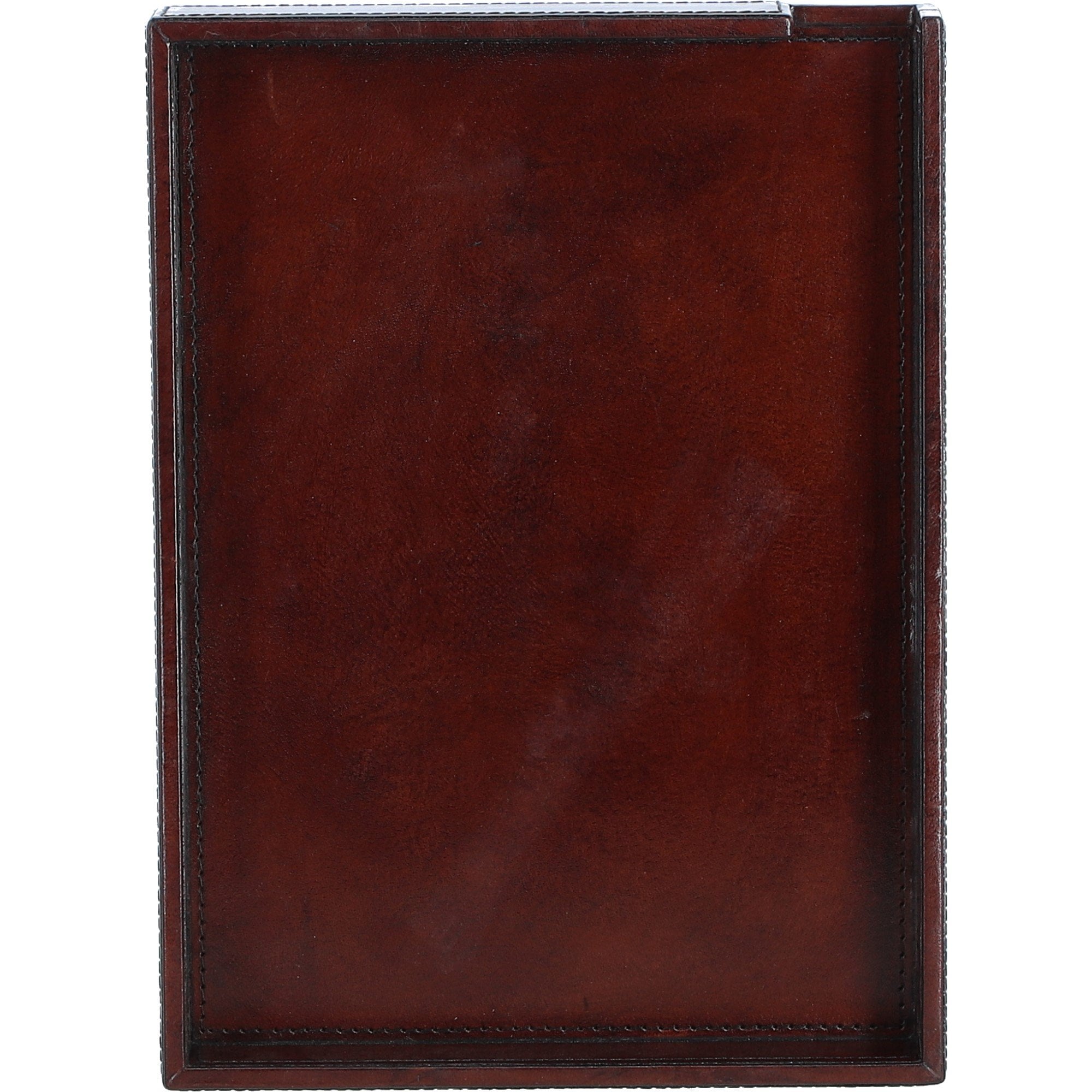 Elegant Ashwood Leather Desk Paper Tray Chestnut: LF-109