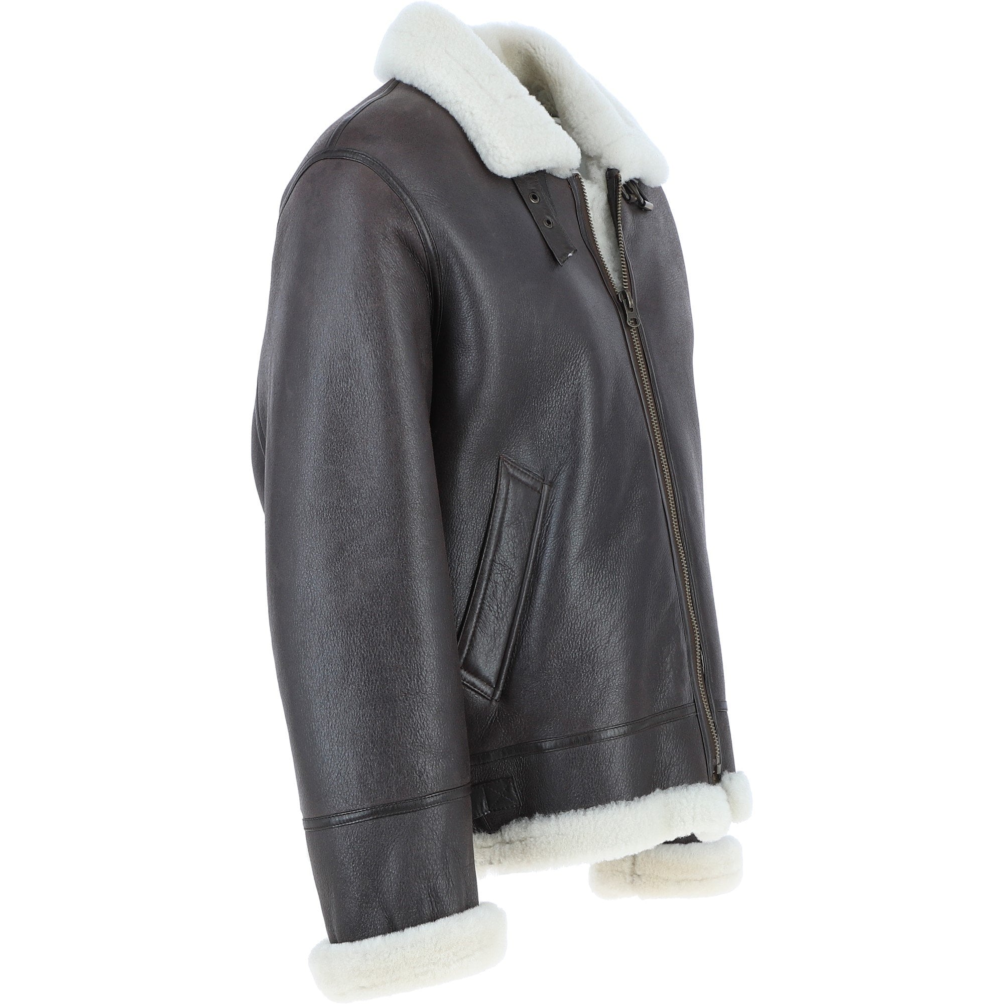 Fenland Sheepskin Flying Jacket Brown/Cream: Fen B3