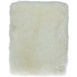 Ashwood Large Sheepskin Fur Footstool Ottoman Natural: RABBIT STOOL