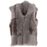 Reversible Toscana Suede Leather Gilet Mouse Tt: KB-42