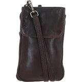 Real Leather Crossbody Smartphone Bag Brown: st 2231