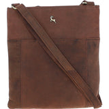 Esquire Vintage Leather Crossbody Bag Mud/brown: ELA 1494