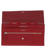 Ashwood Saffiano Leather Large Travel Wallet Red: Travel Wallet