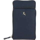 Ashwood Leather Luxury Crossbody Phone Bag Design-X Navy: X-31