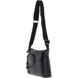 Exquisite Ashwood Leather Cross Body Bag for Women Black: G-17