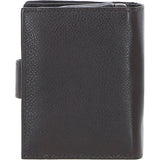Ashwood Leather & Harris Tweed® Cloth Three compartment wallet Brown/Mcload: TW-12-01-BM