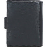 Ashwood Leather & Harris Tweed® Cloth Three compartment wallet Black/Watch: TW-12-03-BW