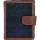 Ashwood Leather & Harris Tweed® Cloth Three compartment wallet Tan/Watch: TW-12-04-TW