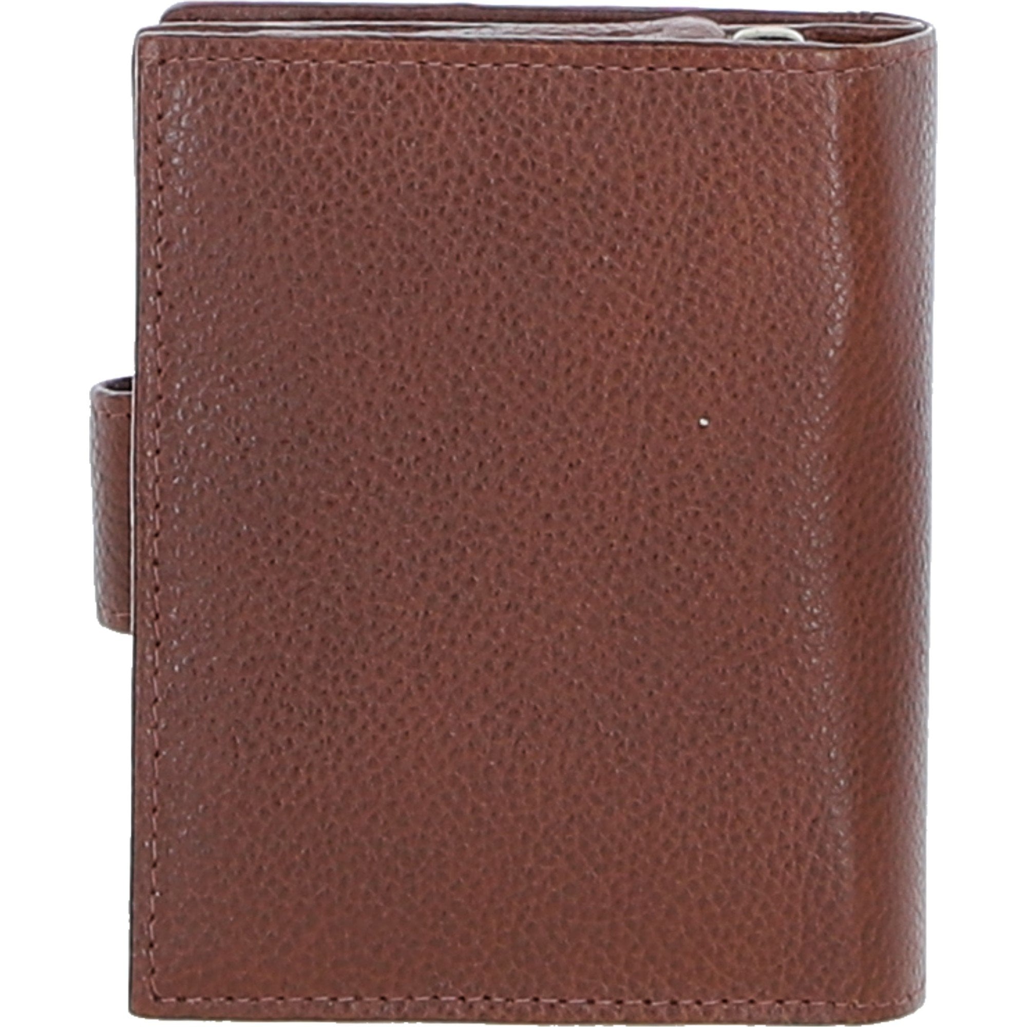 Ashwood Leather & Harris Tweed® Cloth Three compartment wallet Tan/Watch: TW-12-04-TW