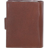 Ashwood Leather & Harris Tweed® Cloth Three compartment wallet Tan/Watch: TW-12-04-TW