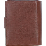 Ashwood Leather & Harris Tweed® Cloth Three compartment wallet Tan/LT Blue: TW-12-05-TB