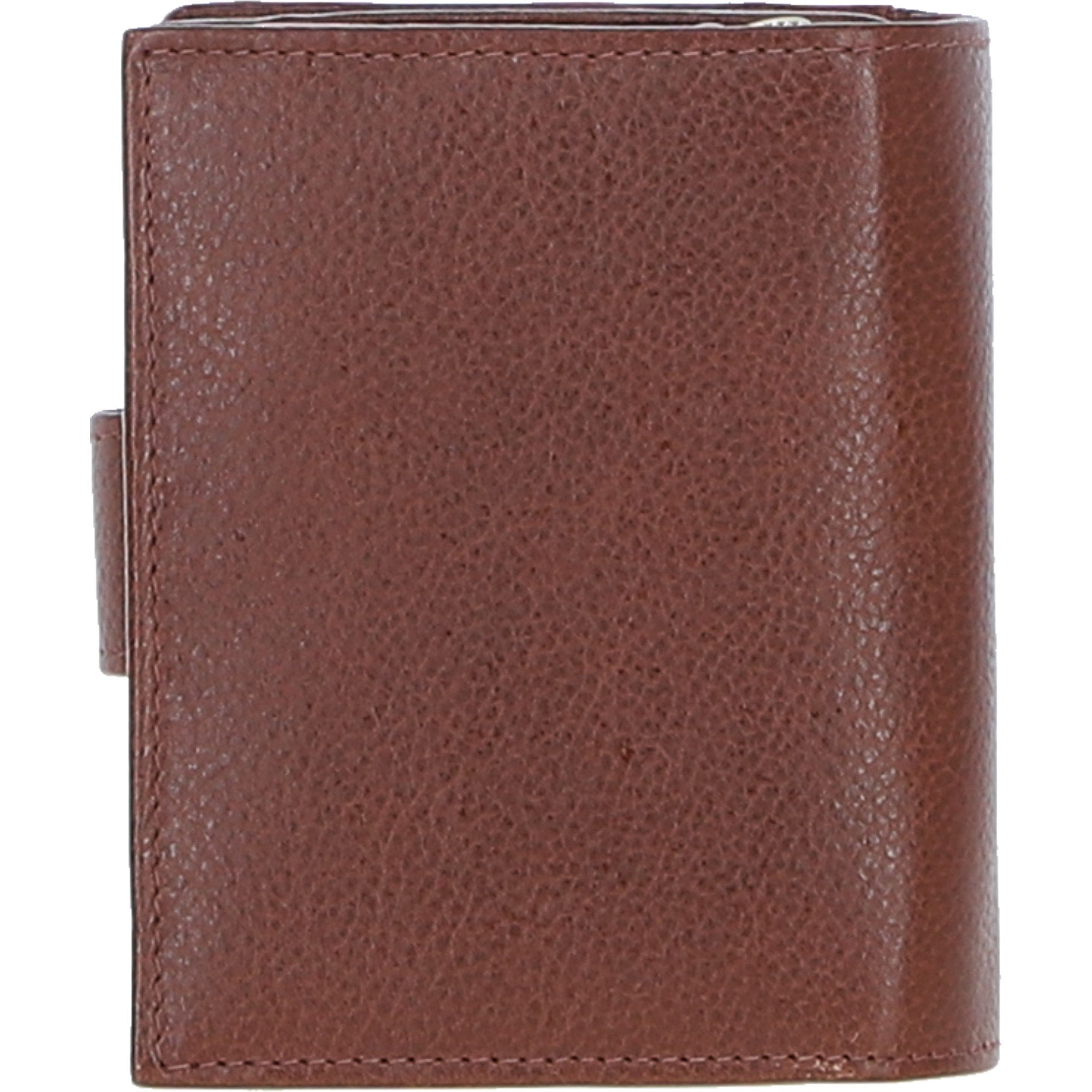 Ashwood Leather & Harris Tweed® Cloth Three compartment wallet Tan/LT Blue: TW-12-05-TB