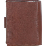 Ashwood Leather & Harris Tweed® Cloth Three compartment wallet Tan/Green/Red: TW-12-08-TR