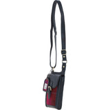Ashwood Leather & Harris Tweed® Cloth elegance Crossbody Bag Navy/Pink: TW-20-06-NP