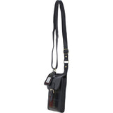 Ashwood Leather & Harris Tweed® Cloth elegance Crossbody Bag Black/Green/Red: TW-20-07-BR