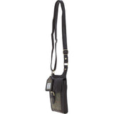 Ashwood Leather & Harris Tweed® Cloth elegance Crossbody Bag Brown/Green: TW-20-09-BG