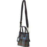 Ashwood Leather & Harris Tweed® Cloth Handbag with Removable Crossbody Strap Brown/Mcload: TW-21-01-BM