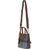 Ashwood Leather & Harris Tweed® Cloth Handbag with Removable Crossbody Strap Tan/Mcload: TW-21-02-TM