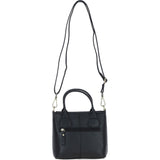 Ashwood Leather & Harris Tweed® Cloth Handbag with Removable Crossbody Strap Black/Watch: TW-21-03-BW