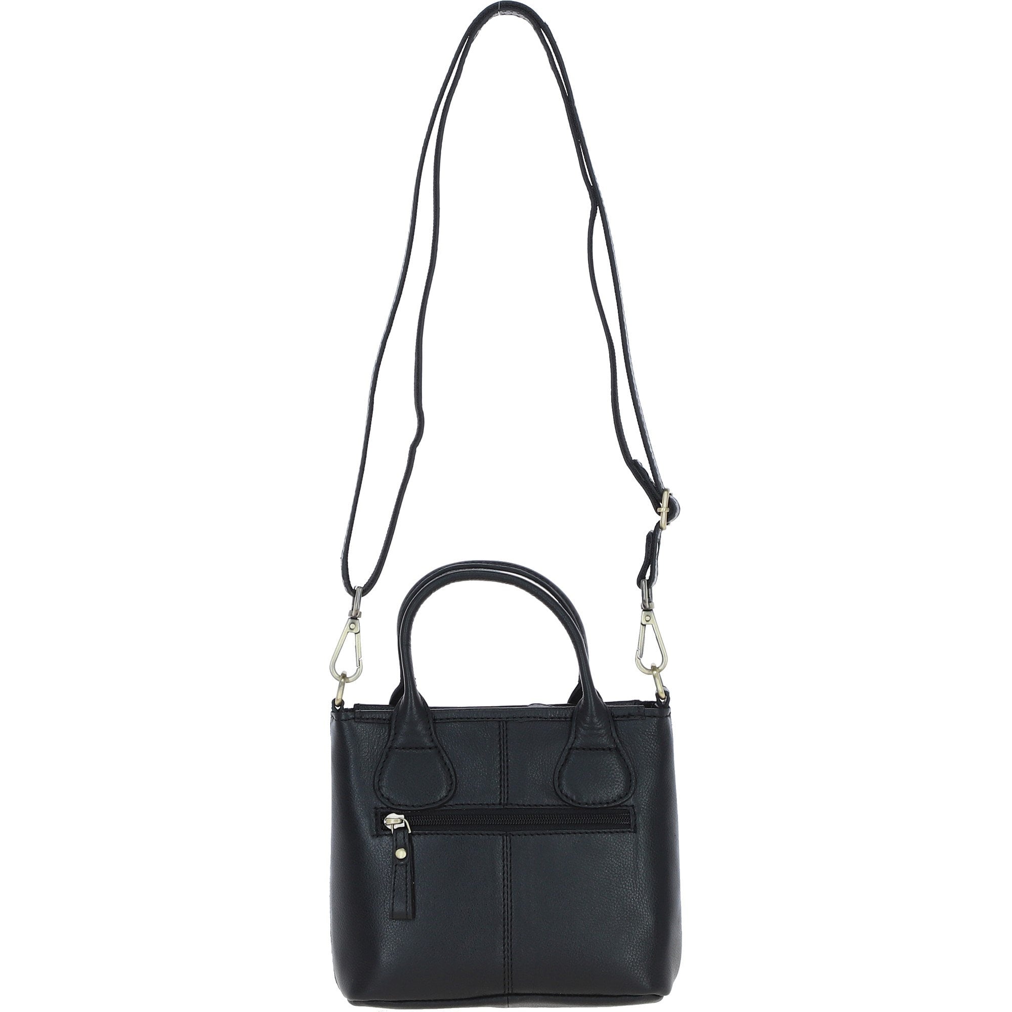 Ashwood Leather & Harris Tweed® Cloth Handbag with Removable Crossbody Strap Black/Watch: TW-21-03-BW