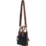 Ashwood Leather & Harris Tweed® Cloth Handbag with Removable Crossbody Strap Tan/Watch: TW-21-04-TW