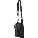 Ashwood Leather & Harris Tweed® Cloth Crossbody Bag Black/Watch: TW-24-03-BW