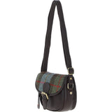 Ashwood Leather & Harris Tweed® Cloth Saddle Bag Brown/Mcload: TW-26-01-BM