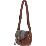 Ashwood Leather & Harris Tweed® Cloth Saddle Bag Tan/Mcload: TW-26-02-TM