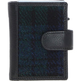 Ashwood Leather & Harris Tweed® Cloth RFID Secure Wallet Black/Watch: TW-16-03-BW