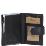 Ashwood Leather & Harris Tweed® Cloth RFID Secure Wallet Black/Green/Red: TW-16-07-BR