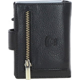 Ashwood Leather & Harris Tweed® Cloth RFID Secure Wallet Black/Green/Red: TW-16-07-BR