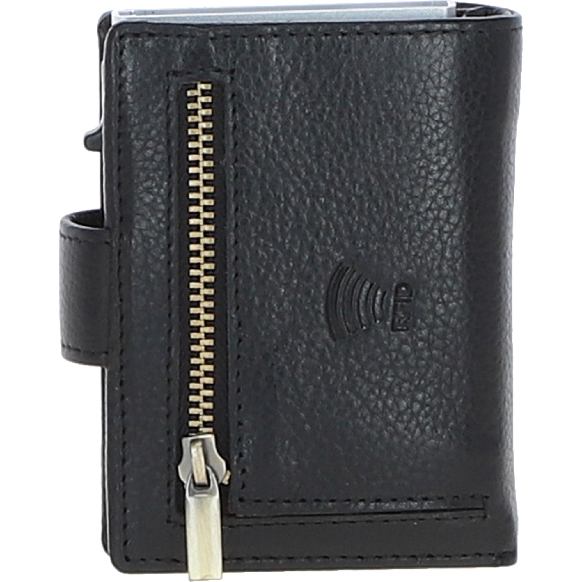 Ashwood Leather & Harris Tweed® Cloth RFID Secure Wallet Black/Green/Red: TW-16-07-BR