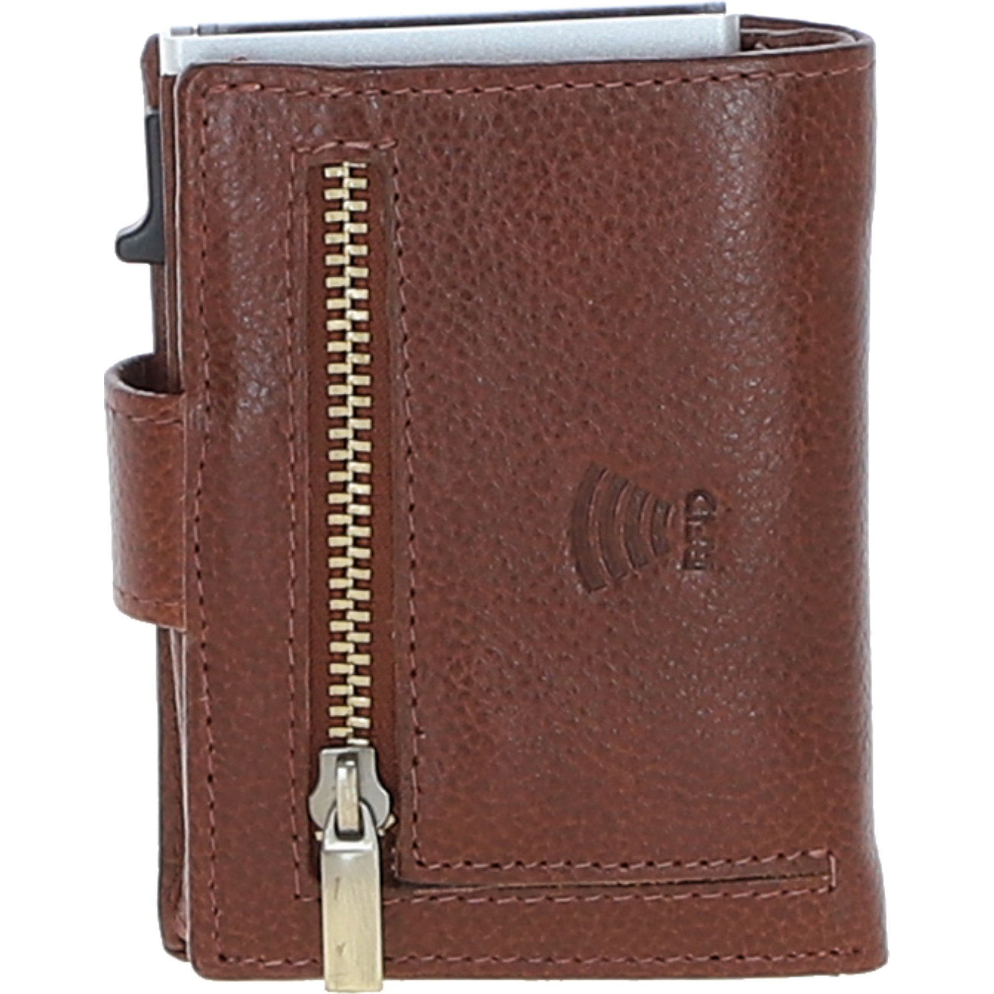 Ashwood Leather & Harris Tweed® Cloth RFID Secure Wallet Tan/Green/Red: TW-16-08-TR