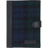 Ashwood Leather & Harris Tweed® Cloth A5 Notebook Black/Watch: TW-19-03-BW