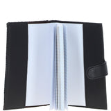 Ashwood Leather & Harris Tweed® Cloth A6 Notebook Black/Watch: TW-18-03-BW