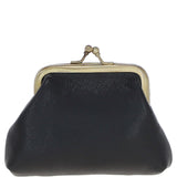 Ashwood Leather & Harris Tweed® Cloth Classic kiss-lock Purse Black/Green/Red: TW-13-07-BR