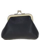 Ashwood Leather & Harris Tweed® Cloth Classic kiss-lock Purse Black/Watch: TW-13-03-BW
