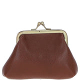 Ashwood Leather & Tweed Classic kiss-lock Purse Tan/Green Check: TW-13-010-TGNH