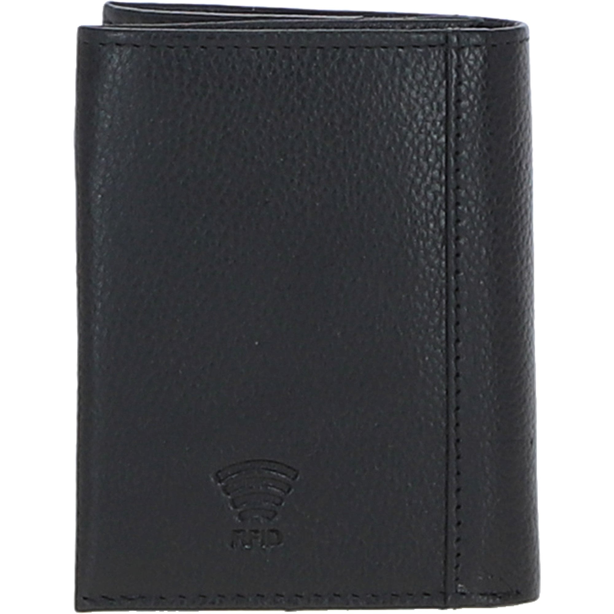 Versatile Ashwood Leather & Harris Tweed® Cloth RFID Secure Wallet Black/White: TW-17-012-BW