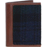 Versatile Ashwood Leather & Harris Tweed® Cloth RFID Secure Wallet Tan/Watch: TW-17-04-TW