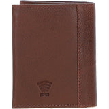 Versatile Ashwood Leather & Tweed RFID Secure Wallet Tan/Green Check: TW-17-010-TGNH