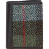Versatile Ashwood Leather & Harris Tweed® Cloth RFID Secure Wallet Brown/Mcload: TW-17-01-BM