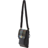 Ashwood Leather & Harris Tweed® Cloth Twist Lock Crossbody Bag Brown/Mcload: TW-31-01-BM