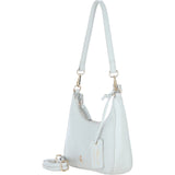 Ashwood Leather Ladies Shoulder X Crossbody Bag Ice Grey: 64397